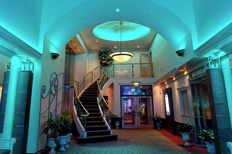 Lobby with Blue Lights