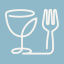 fork and glass icon